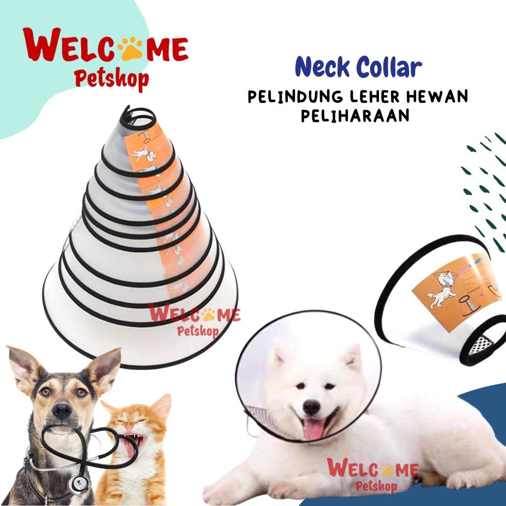 Neck Collar Corong Pelindung Leher Anjing Kucing Cone Penutup Hewan