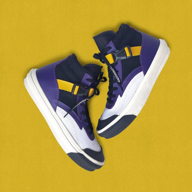 SEPATU LOSINGGRIP / LOSING GRIP HI RETRO COLORWAY BLACK PURPLE