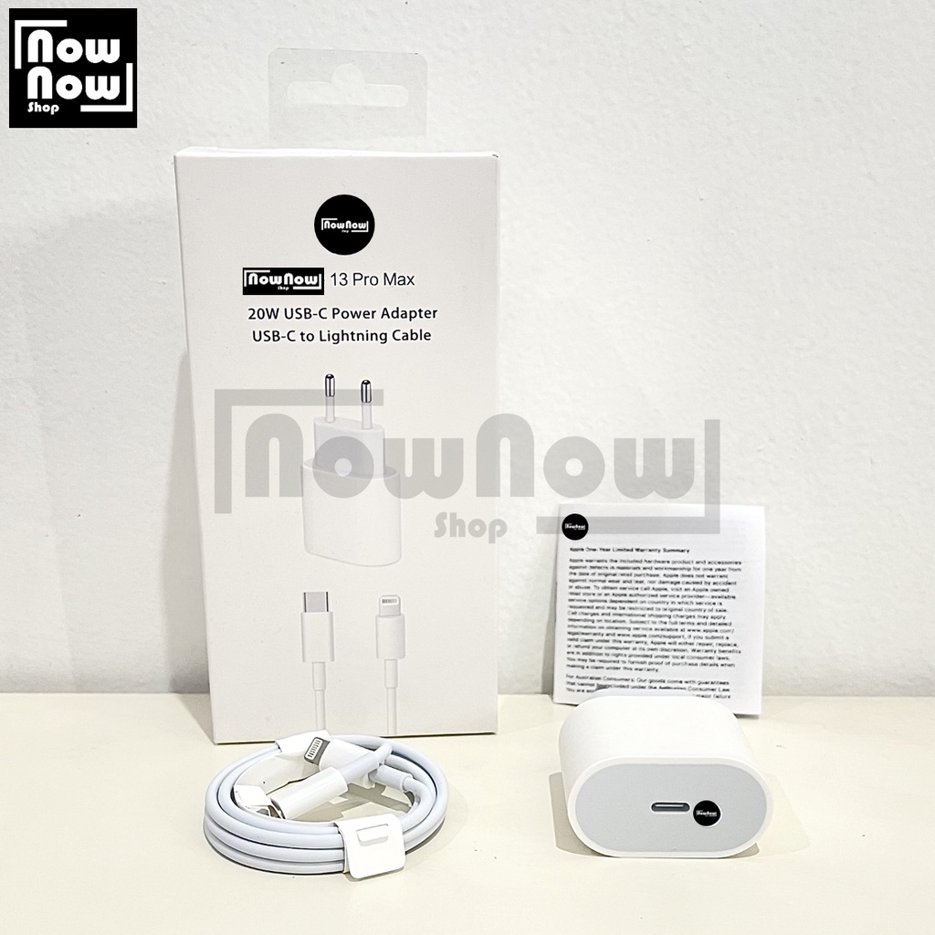 Charger iP 20W USB-C Power Delivery + USB C to Lightning Cable FAST CHARGING FullSet Carger Casan Cas Original