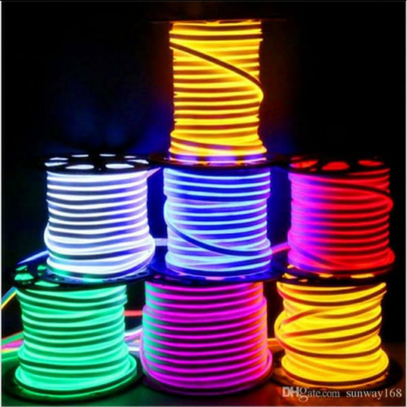 LAMPU NEON FLEX 220V METERAN LED SELANG FLEXIBLE SIGN STRIP TULISAN NAMA 220 V VOLT WATERPROOF