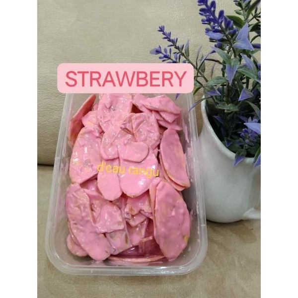 Keripik pisang rasa strawberry, D'CAU RANGU NETWORK CHICKEN.LTD