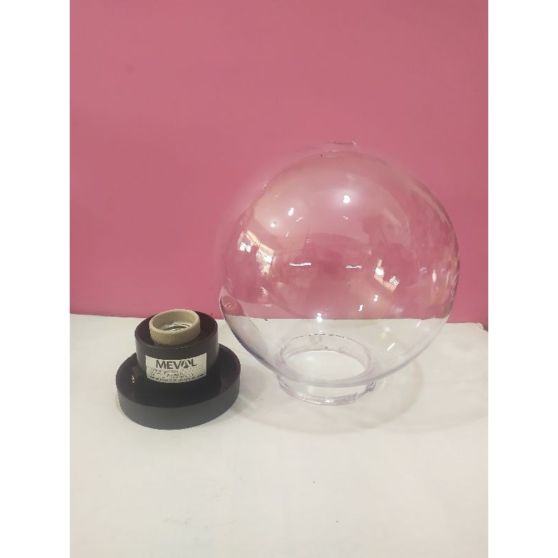 MEVAL Kap Lampu Taman Bening 8"