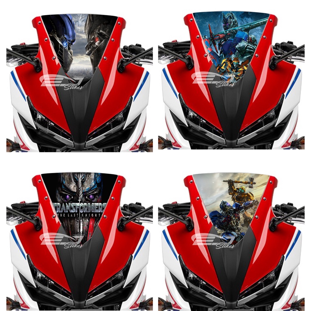 STIKER WINSHIELD VISOR PCX / STIKER KACA DEPAN PCX / STIKER MIKA TRANSFORMERS MERAH