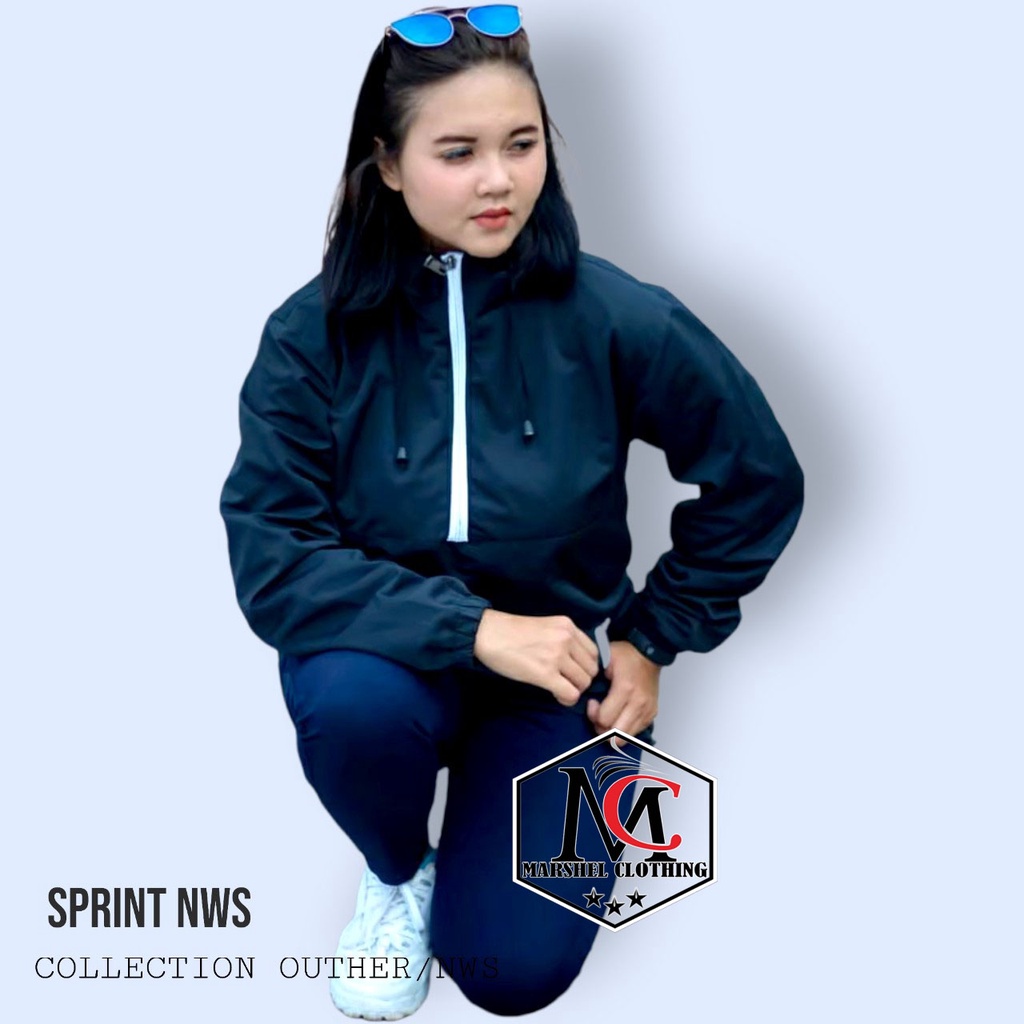 RCL - Jaket Taslan Hoodie Wanita Waterproof NWS / Jaket Taslan Outdor Wanita