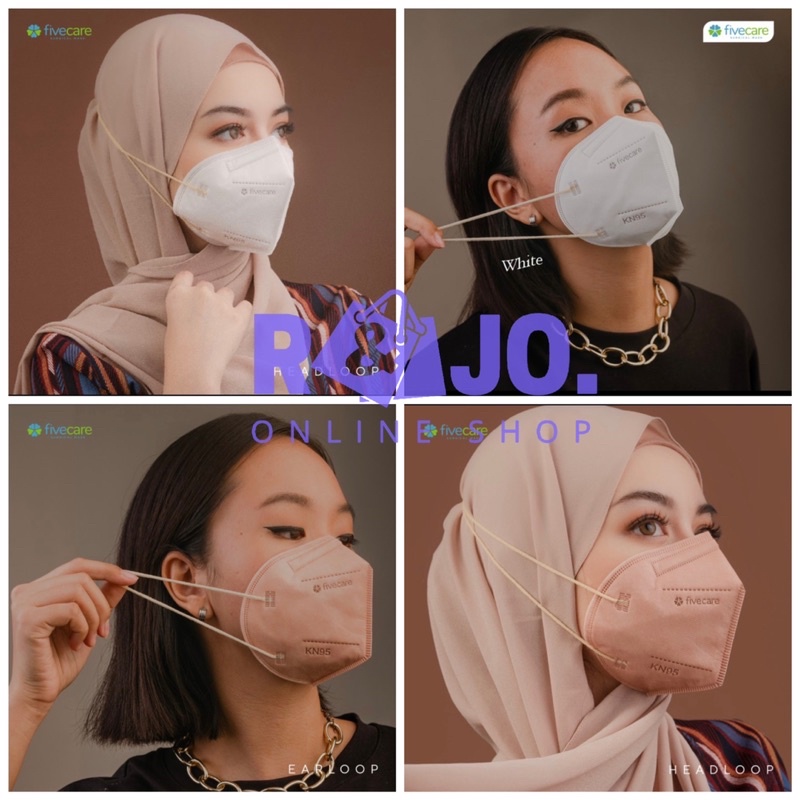 FIVECARE KN95 6PLY FILTER HEADLOOP EARLOOP SURGICAL FACE MASK isi 10 pcs