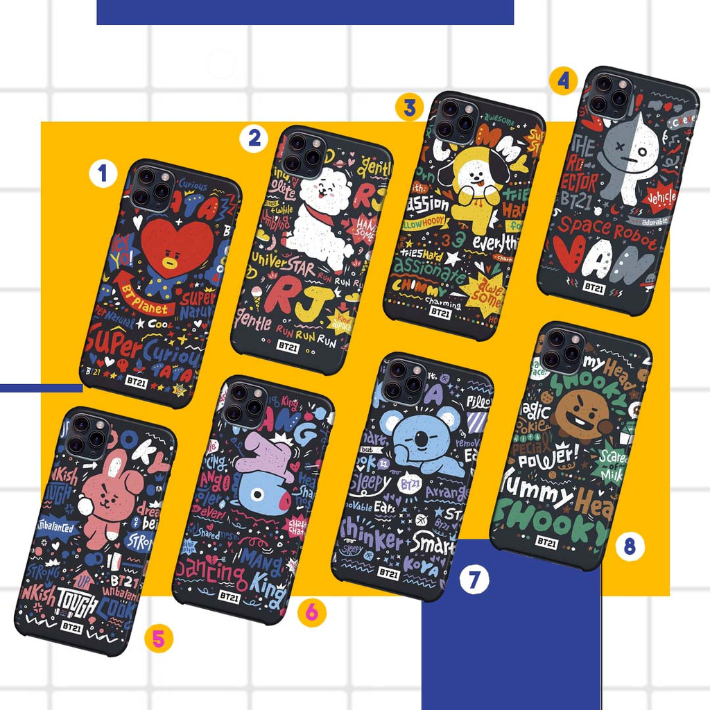 Case LG V30 V20 G7 G6 G5 SE G4 G3 Stylus 3 2 Q 6 Plus X Power K10 K9 Casing BTS BT21 Hardcase