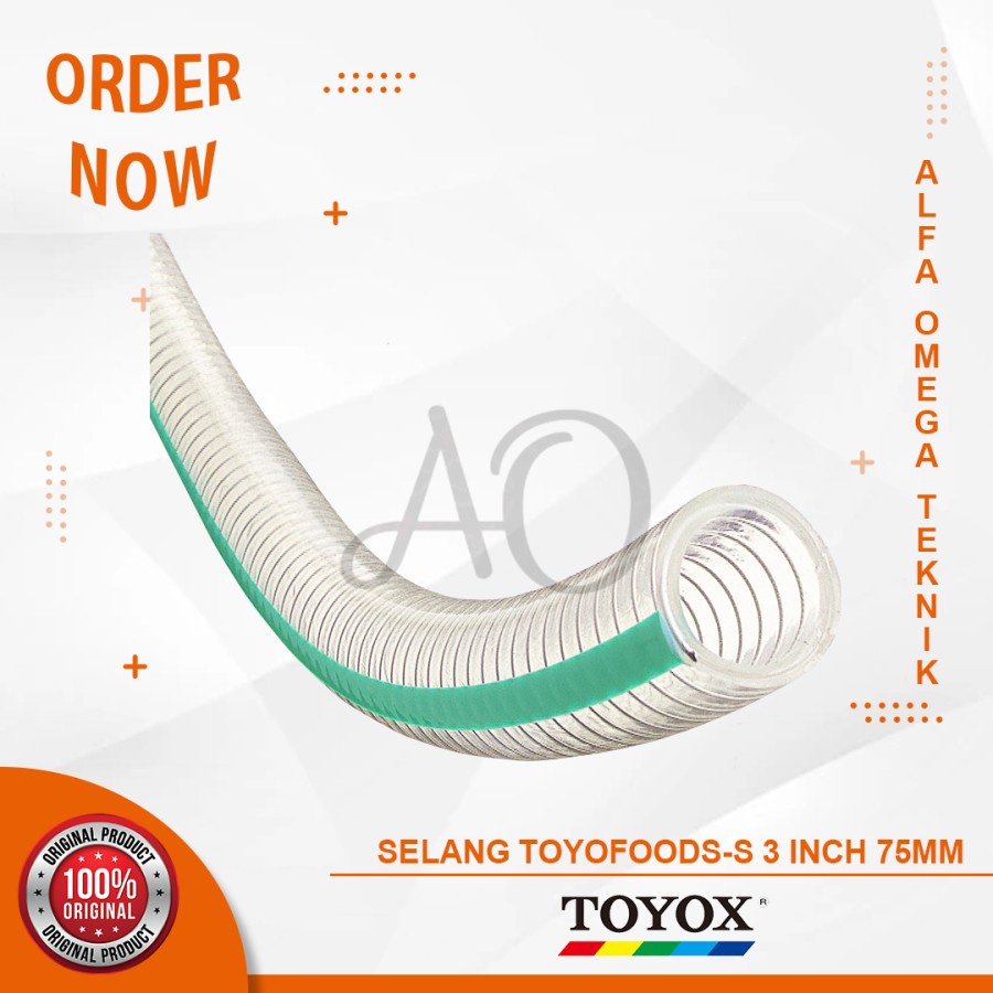 SELANG KAWAT SPIRAL TOYOFOODS-S 3 INCH TOYOX HOSE FOODGRADE 75MM