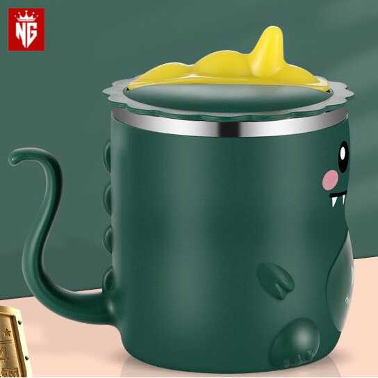 COD Gelas Mug Cangkir Wadah Tempat Bitol Botol Kopi Susu Air Minum Anak Sekolah TK Perempuan Laki Sedotan BPA Free Gelas Anak Karakter Anti Tumpah Pecah Tahan Panas Stenlis Stainless Steel Tutup Kado Cantik Unik Lucu Estetik Korea Aesthetic Korean Murah-1