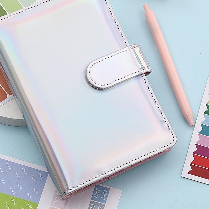 

TERBARU A6 Laser Binder Notebook Planner Amplop Uang Kertas Penyimpanan Buku dengan 12 Pcs Ritsleting Folder 20 Pcs Label Stiker Alat Tulis PU Leather 6 Rings A6 Binder Budget Cash Envelope, Travel Journal Planner T6T;