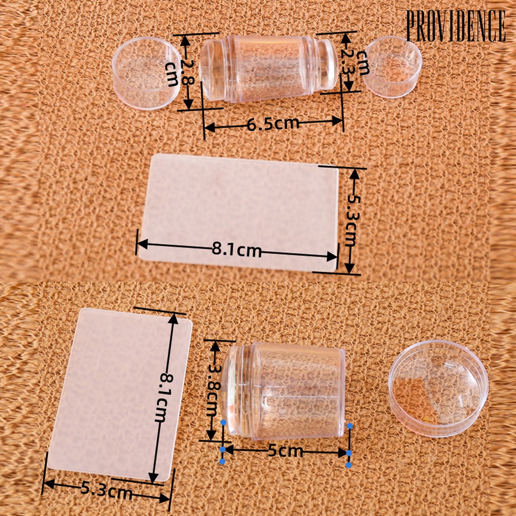 Providence Transparent Nail Stamper Double Head DIY Silicone Seal Nail Stamping Printing Tips Tool for Manicure