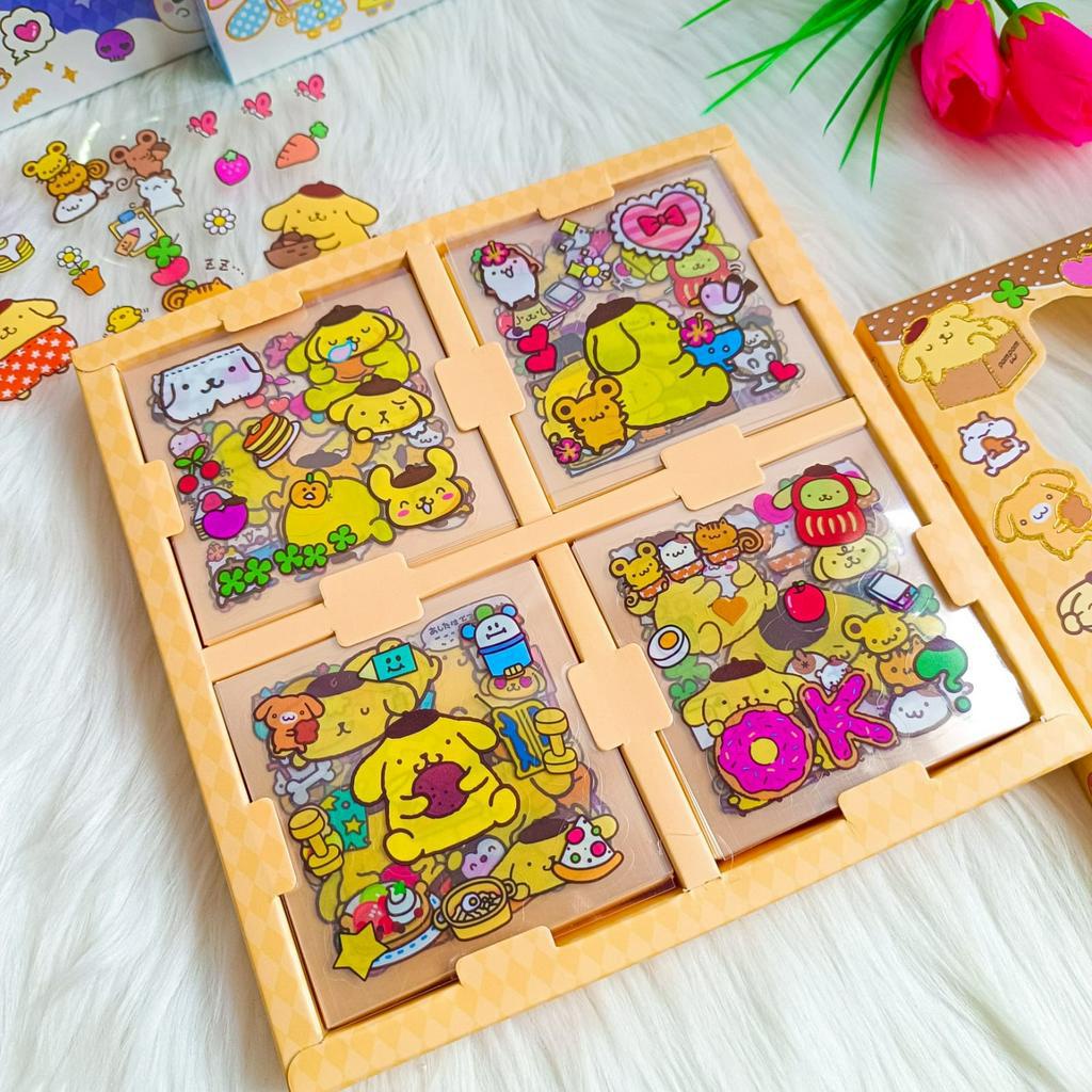 Sticker BOX SANRIO isi 32 lembar Set Daily Manual Cute Pattern Decorative Tape Sticker Gift Box