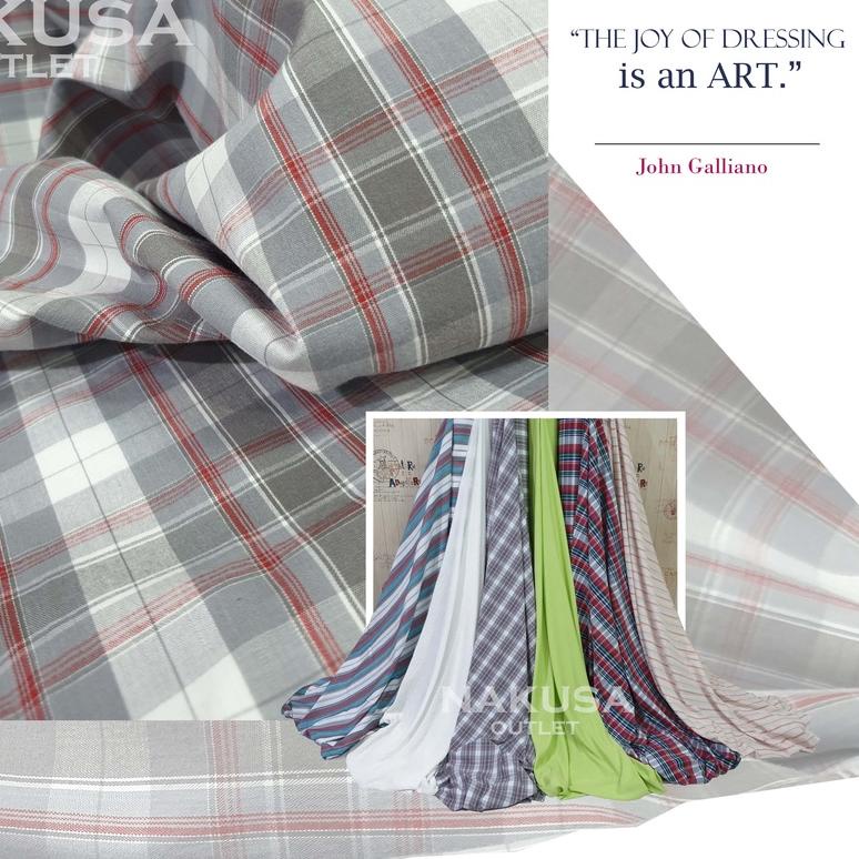 ✼ Kain Katun Combed 40s Premium Motif Kotak Benang Warna (Yarn Dyed) 01D ✾