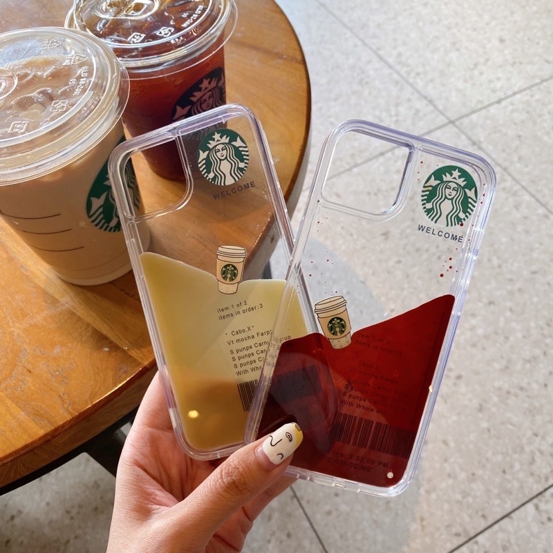 CASING STARBUCKS KOPI MOTIF COFFEE HARD CASE IPHONE SE 2 6 6+ 6S+ 7 7+ 8 8+ PLUS TPU TRANSPARAN SHOCKPROOF QUICKSTAND COVER