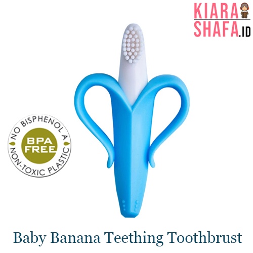 Kiarashafa - Baby Banana Teething Toothbrush / Sikat Gigi Bayi / Sikat Gigi Anak Unik Bentuk Pisang