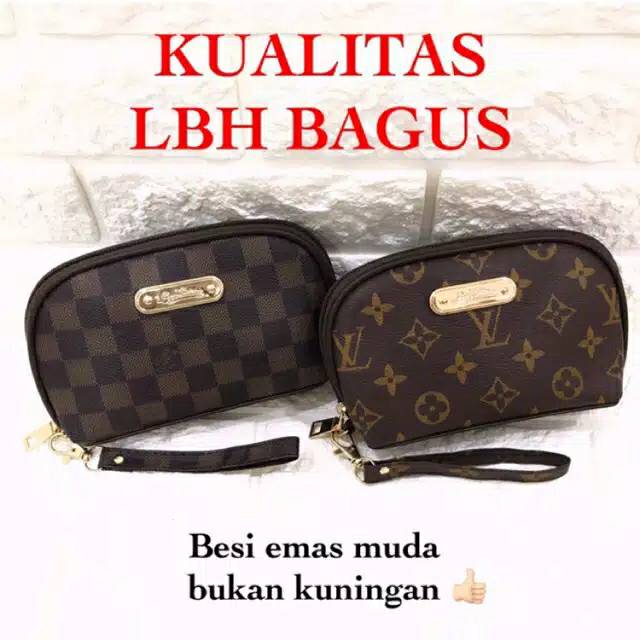  DOMPET  OVAL WANITA  LV DOMPET  KOIN DAN UANG KERTAS 