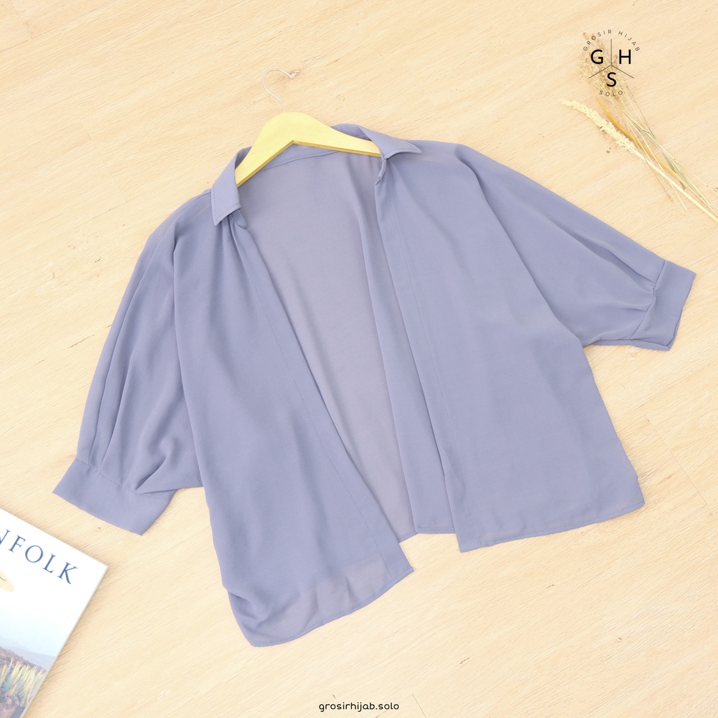 (AMD) CARDIGAN ZOLLA BATWING OUTER ATASAN WANITA CERUTI-CD ZOLLA GREY