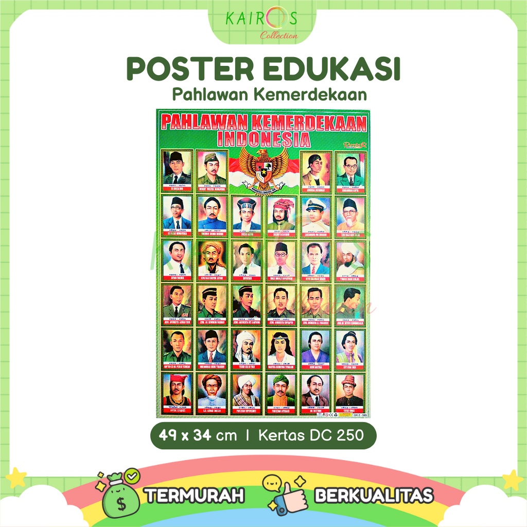 Poster Edukasi Anak Belajar Pahlawan Kemerdekaan