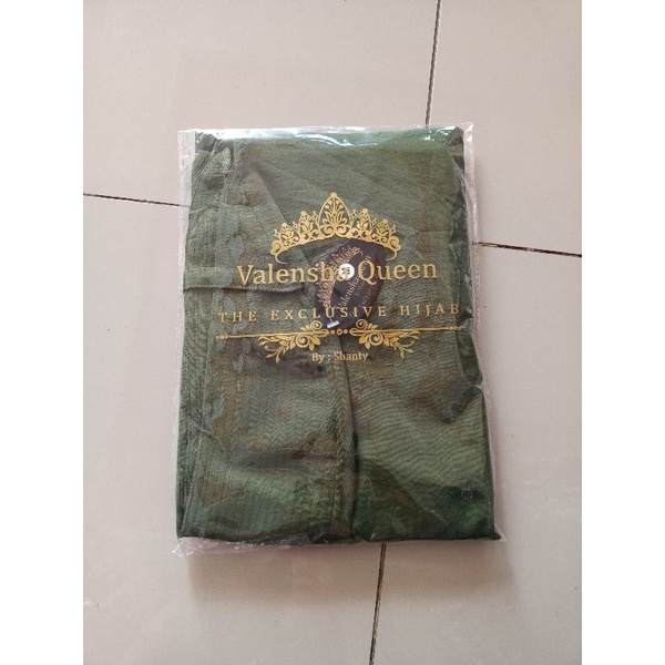 KHIMAR TALI CLARA M ORIGINAL VALENSHA QUEEN-Olive