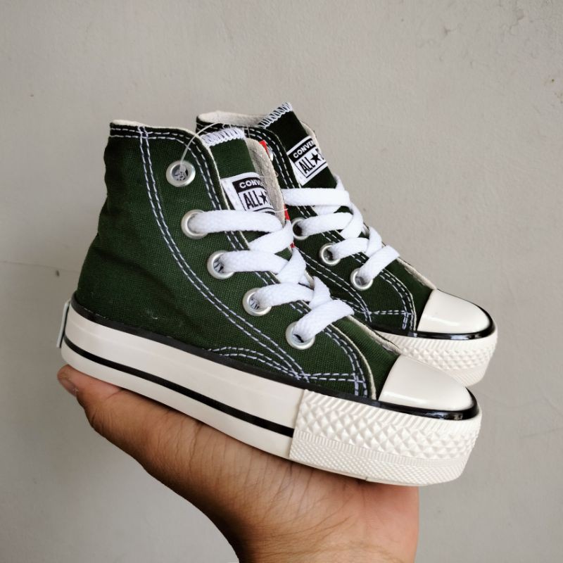 SEPATU ANAK CONVERSE ARMY 70S PREMIUM HIGH QUALITY CONVERSE ANAK HIJAU ARMY