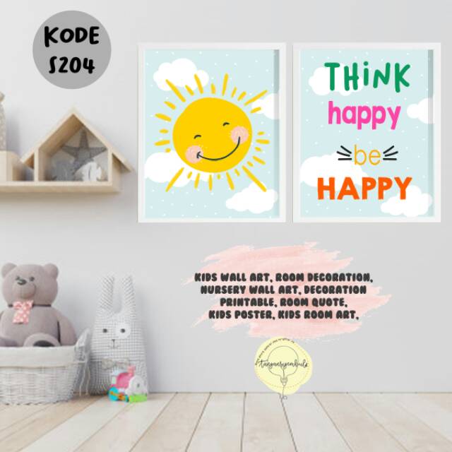 Kids Wall Art Room Decorations Shopee Indonesia