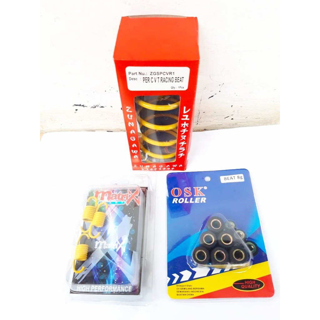 PER CVT BEAT KARBU SPACY KARBU SCOOPY KARBU DAN ROLER 8 GRAM PER KAMPAS OTOMATIS 1500 RPM