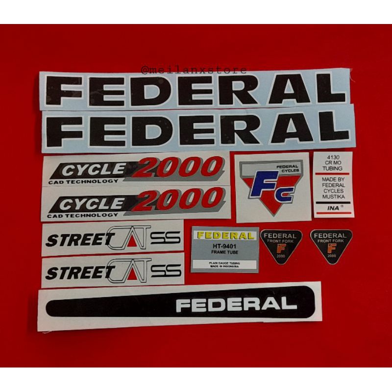 Stiker Sepeda Federal Street cat ss