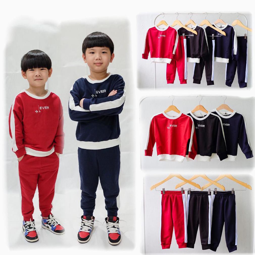 Setelan Sweater Training Anak Laki Laki Celana Jogger Roboy Kids MIKE SET