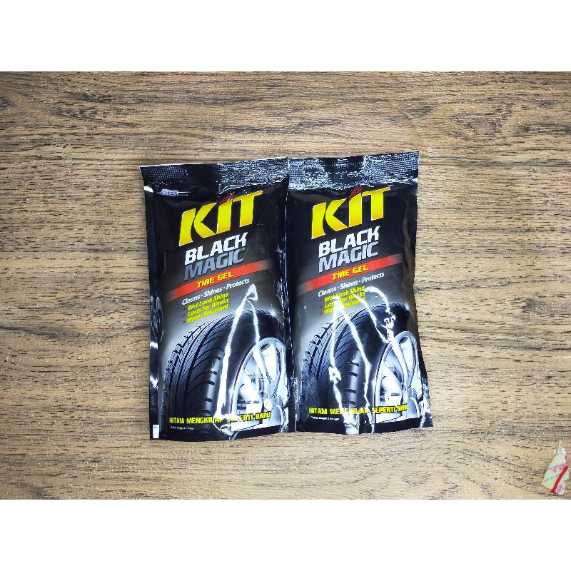 KIT BLACK MAGIC GEL POUCH 200ML penghitam ban motor mobil,semir ban penghitam ban motor mobil dan pe
