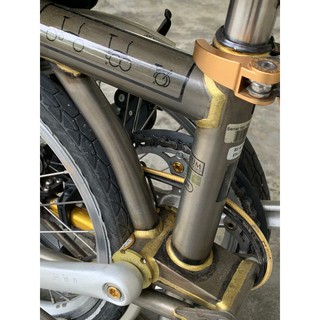  Sepeda  Brompton  Raw Lacquer S6R 2021 Titanium Modif Gold  