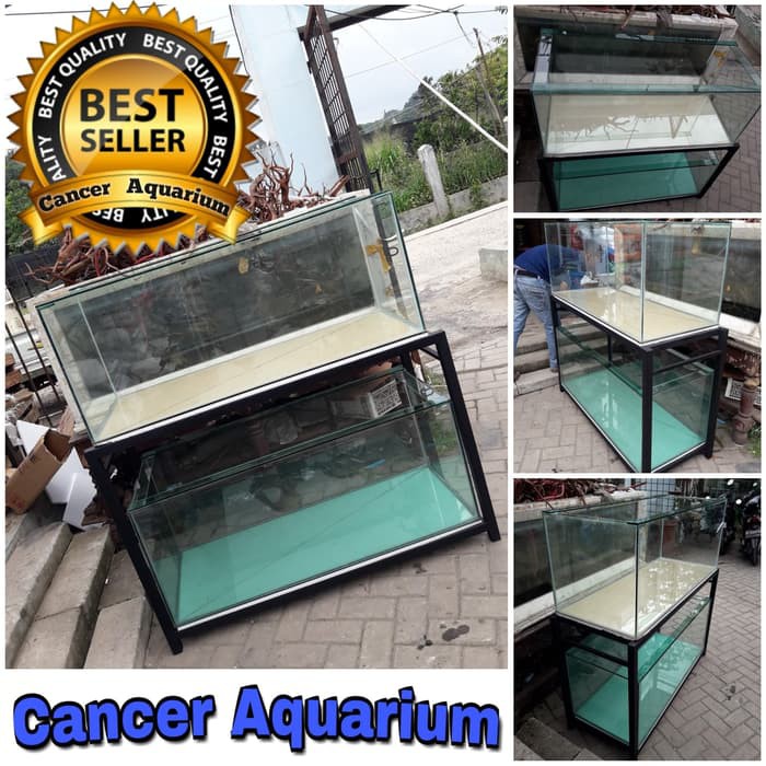 Aquarium Dan Rak Besi Hollow 2 Susun 120x50x50 Full 8MM