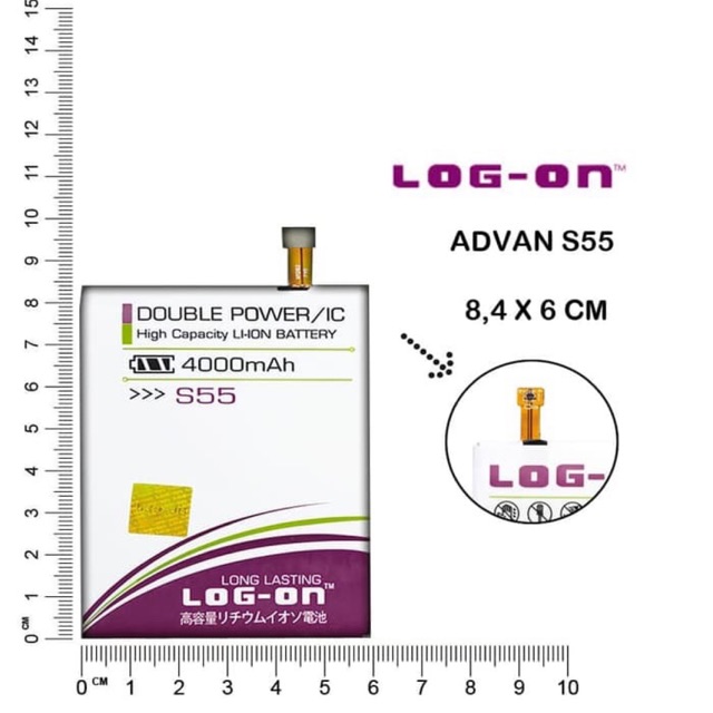 BATERAI LOG ON ADVAN STAR NOTE S55 DOUBLE POWER DOUBLE IC