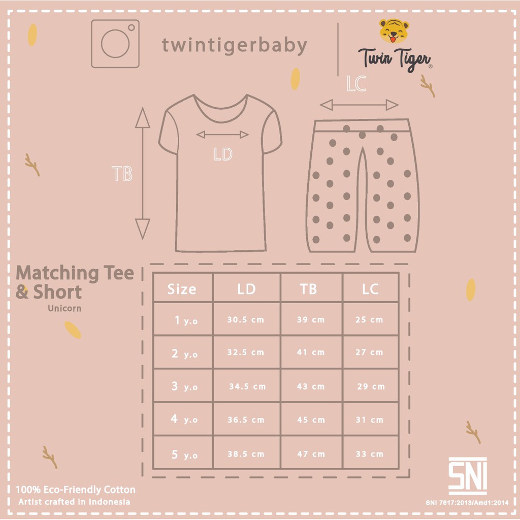 TWIN TIGER SETELAN POLKADOT ANAK MATCHING TEE &amp; SHORT BAJU BAYI 1-5 Tahun