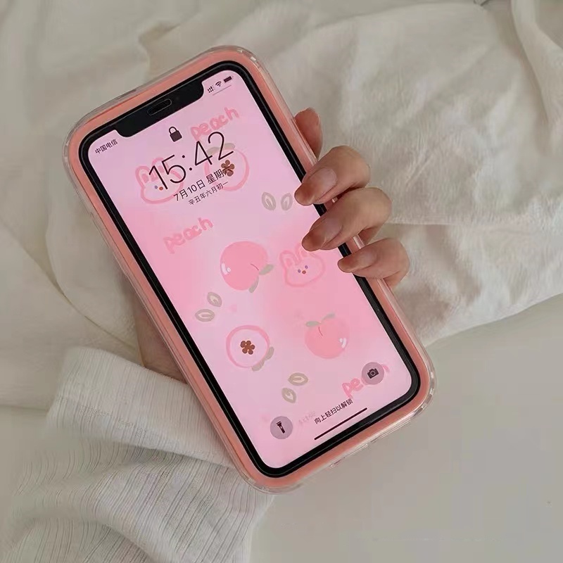 3 in 1 Soft Case Silikon TPU Tebal Shockproof Untuk iPhone 13 Pro Max 12 11 Pro Max X XS Max XR 6 6s 7 8 Plus SE2020