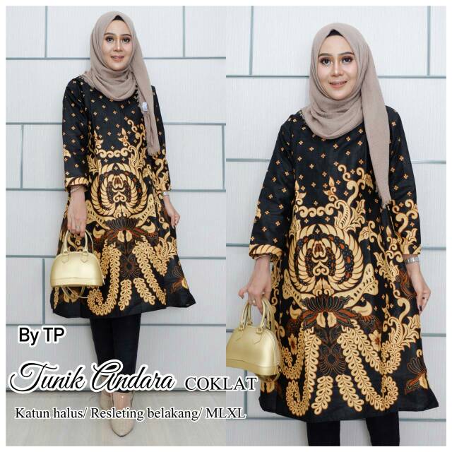 TUNIK ANDARA ATASAN BATIK MURAH BATIK HIJAB SOLONAN ATASAN BATIK MURAH SOLO TUNIK BATIK MURAH
