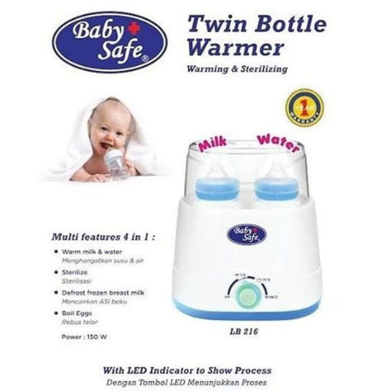 BABY SAFE TWIN BOTTLE WARMER