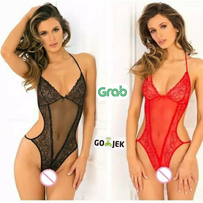 Bra Set Gstring Celana Dalam Bralette Camisole Tanktop Thong Lingerie - Merah, 32 Murah + Gratis