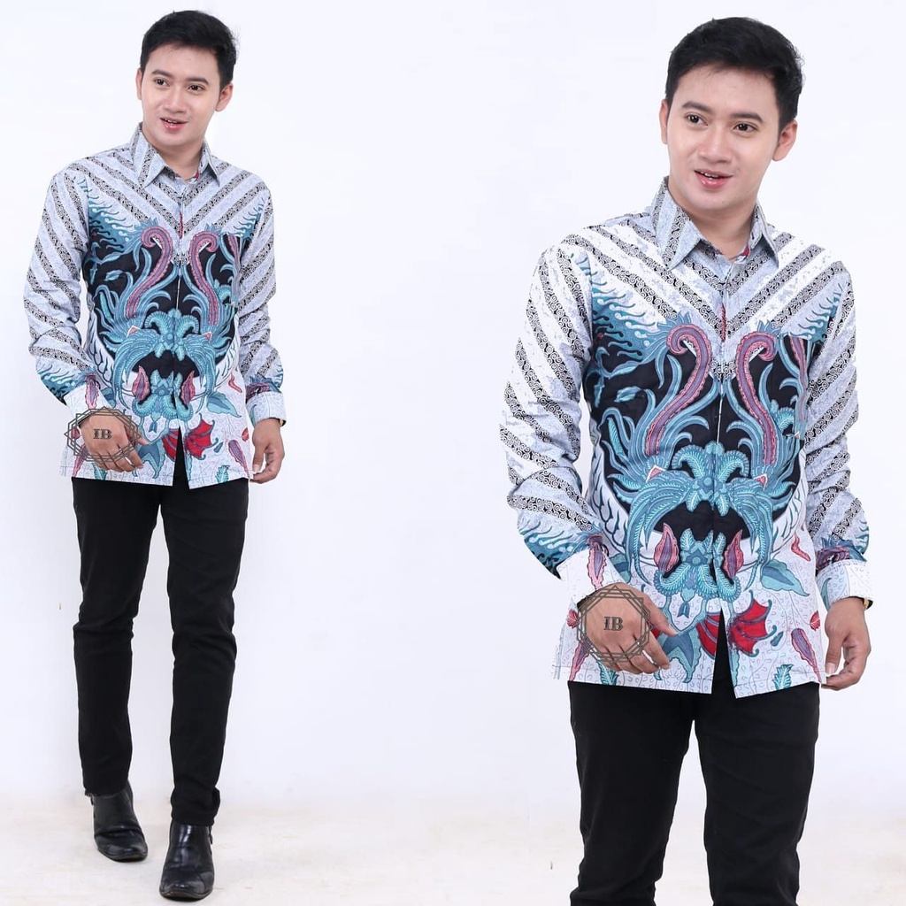 Agrapana Baju Batik Pria Lengan Panjang Batik Premium Modern Rajata Size M L XL XXL