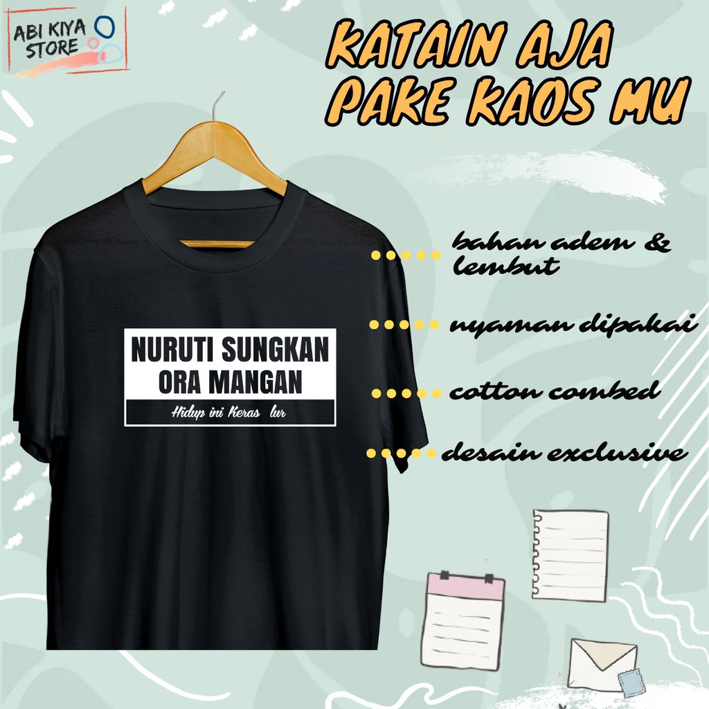Baju Kaos Tshirt Distro Pria Wanita Cowok Cewek Kata Kata Murah Unik Lucu Jawa Jowo Ekspresi Sungkan