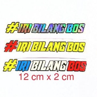 STICKER CUTTING IRI BILANG BOS