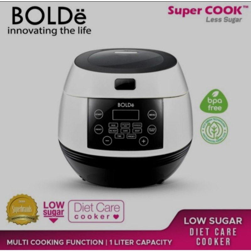 BOLDE SUPER COOK RICE COOKER DIGITAL LESS SUGAR