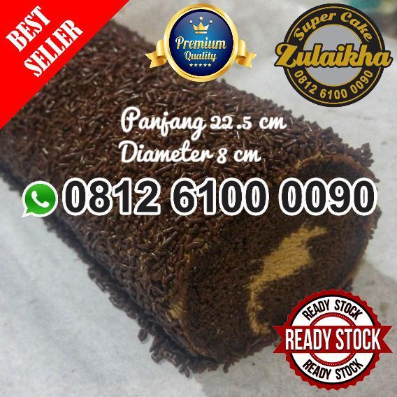 Bolu gulung coklat meses jumbo/bolu gulung coklat meses jumbo