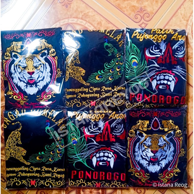 PROMO KAOS REOG BORDIR MURAH / KAOS GANONG BORDIR / KAOS BORDIR REOG / KAOS BUJANGGANONG BORDIR