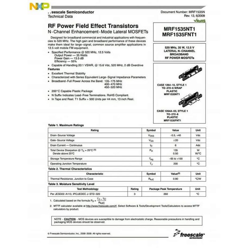 MRF1535NT1 M1535N MRF1535N MRF1535T1 MRF1535 M1535 MRF1535FN M1535FN Final RIG motorola GM Series