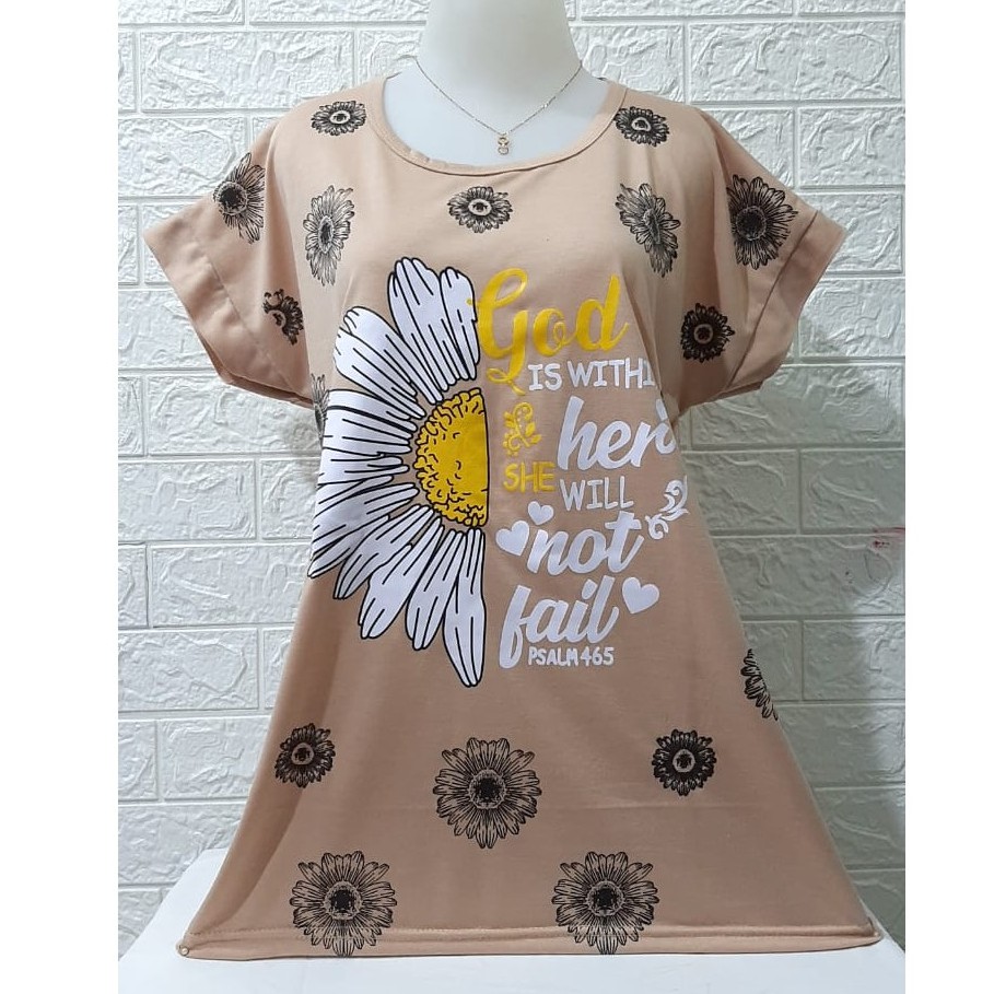 PROMOKAOS JUMBO WANITA MOTIF BUNGA/KAOS SUPER JUMBO WANITA/KAOS JUMBO HARGA MURAH MERIAH