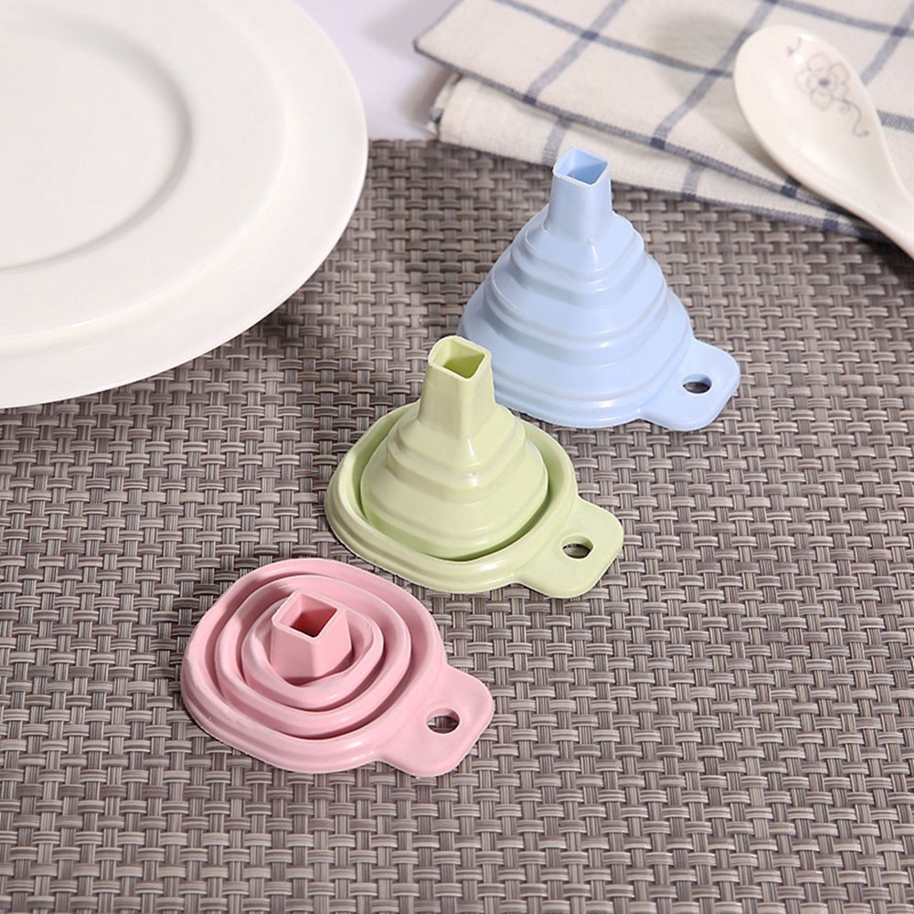 ☀ INDOLAND ☀ R378 Corong Air &amp; Minyak Silikon Portable Corong Air Minyak Lipat Silicone
