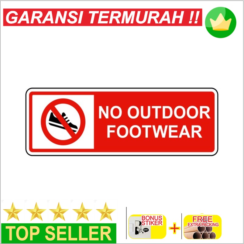 

Promo Rambu Akrilik No Outdoor Footwear 30cm x 10cm Acrylic 2mm Keren