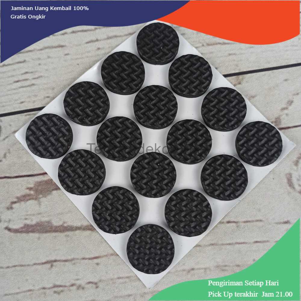 TD-DDG HOUSEEN Alas Kaki Meja Lemari Kulkas EVA Pad Model Bulat 16 PCS - NY24