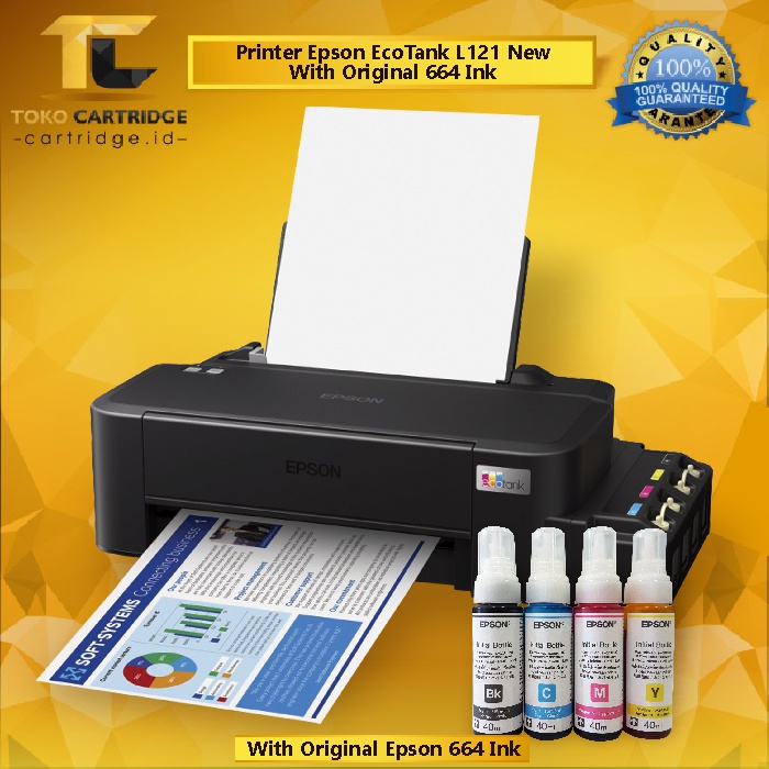 Printer Epson L121 ORIGINAL Pengganti L120 Ink Tank A4 Inktank L 121