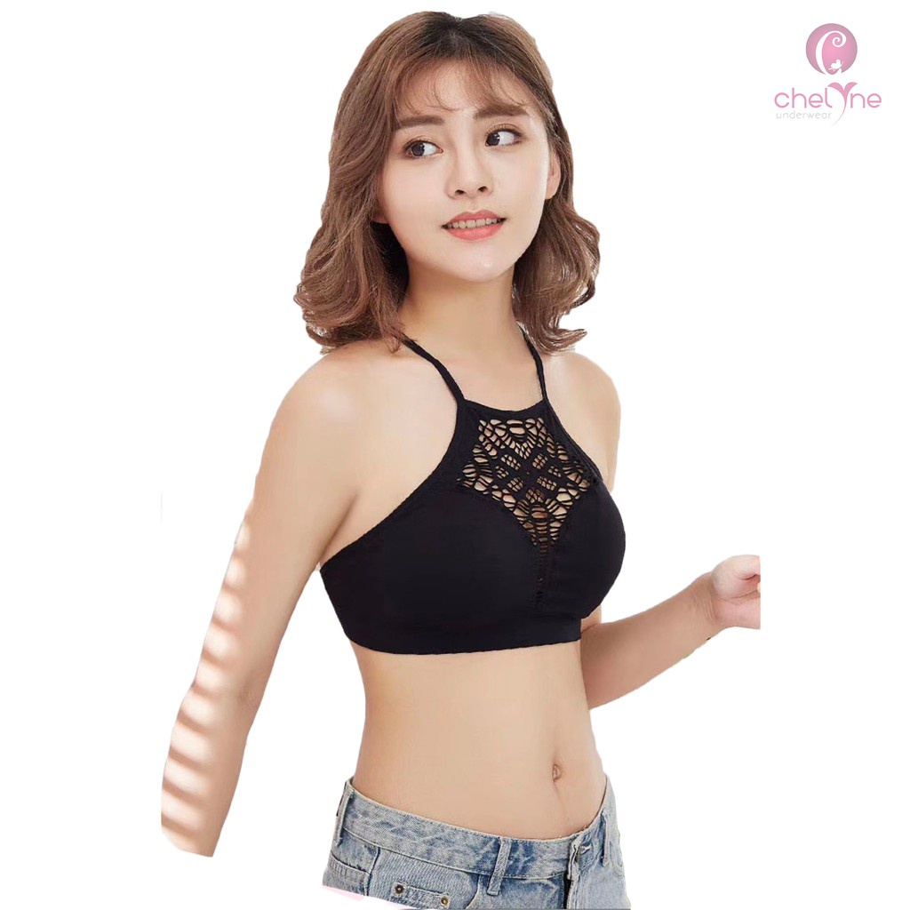 Chelyne BH Bralette TS20 Bahan Rajut Variasi Brukat