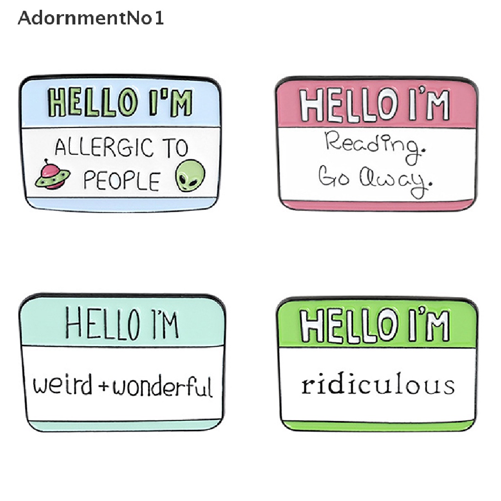 (AdornmentNo1) Bros Pin Enamel Desain Kutipan Fun Dialog